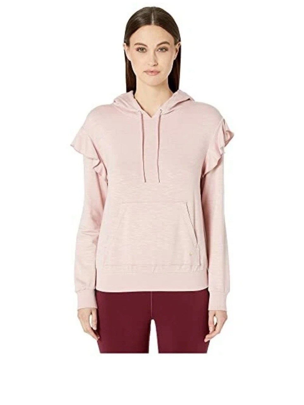 Kate Spade Athleisure Brushed Pink Hoodie Sweatshirt - Size XL No Drawstring